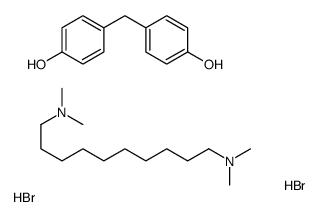 4-[(4-hydroxyphenyl)methyl]phenol,N,N,N',N'-tetramethyldecane-1,10-diamine,dihydrobromide结构式