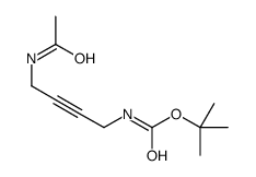 tert-butyl N-(4-acetamidobut-2-ynyl)carbamate Structure