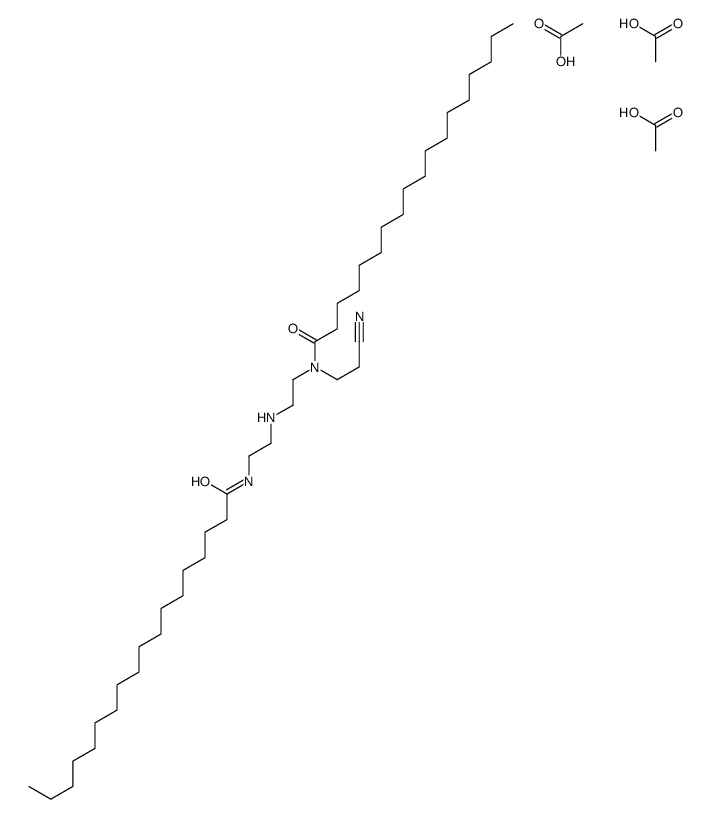 acetic acid,N-[2-[2-[2-cyanoethyl(octadecanoyl)amino]ethylamino]ethyl]octadecanamide结构式