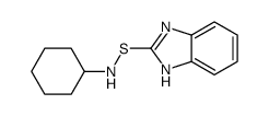 N-(1H-benzimidazol-2-ylsulfanyl)cyclohexanamine结构式