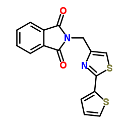 2-{[2-(2-Thienyl)-1,3-thiazol-4-yl]methyl}-1H-isoindole-1,3(2H)-dione结构式