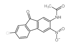 N-(7-chloro-3-nitro-9-oxo-fluoren-2-yl)acetamide结构式