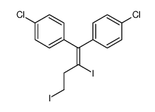 1-chloro-4-[1-(4-chlorophenyl)-2,4-diiodobut-1-enyl]benzene Structure