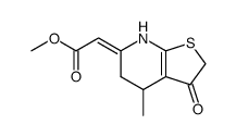 (3-hydroxy-4-methyl-4,7-dihydro-5H-thieno[2,3-b]pyridin-6-ylidene)-acetic acid methyl ester Structure