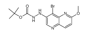 (4-bromo-6-methoxy-[1,5]naphthyridin-3- ylamine)carbamic acid tert-butyl ester Structure