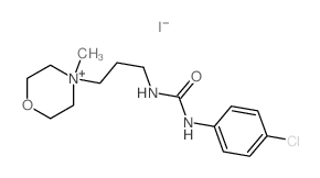 Morpholinium, 4-[3-[3-(p-chlorophenyl)-1-ureido]propyl]-4-methyl-, iodide Structure