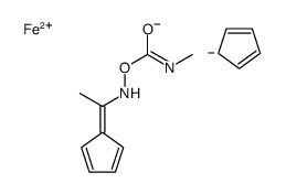 (1-((((Methylamino)carbonyl)oxy)imino)ethyl)ferrocene Structure