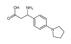 3-氨基-3-[4-(1-吡咯烷)-苯基]-丙酸结构式