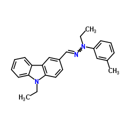 9-ethyl-3-[n-ethyl-n-(m-tolyl)hydrazonomethyl]carbazole Structure