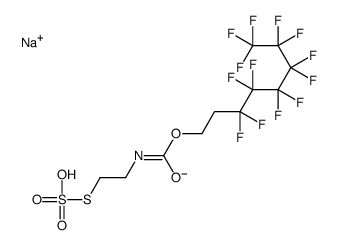 Carbamic acid, [2-(sulfothio)ethyl]-, C-(3,3,4,4,5,5,6,6,7,7,8,8,8-tridecafluorooctyl) ester, monosodium salt结构式