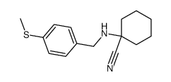 1-((4-(methylthio)benzyl)amino)cyclohexane-1-carbonitrile结构式