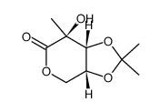 3,4-O-isopropylidene-2-C-methyl-D-arabinono-1,5-lactone Structure