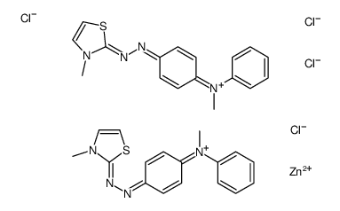 bis[3-methyl-2-[[p-(N-methylanilino)phenyl]azo]thiazolium] tetrachlorozincate(2-) Structure