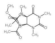 4,5-(Epoxymethanoxy)-7H-purine-2,6,8(1H,3H,9H)-trione,9-acetyl-11-methoxy-1,3,7,11-tetramethyl- (9CI) Structure