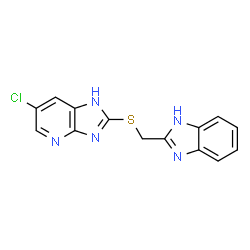 1H-IMIDAZO[4,5-B]PYRIDINE,2-[(1H-BENZIMIDAZOL-2-YLMETHYL)THIO]-6-CHLORO-结构式