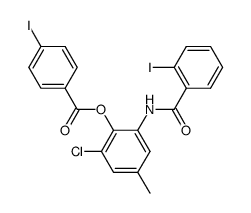 3-chloro-5-(2-iodo-benzoylamino)-4-(4-iodo-benzoyloxy)-toluene结构式