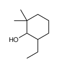 6-ethyl-2,2-dimethylcyclohexan-1-ol结构式