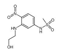 N-(3-((2-hydroxyethyl)amino)-4-nitrophenyl)methanesulfonamide结构式