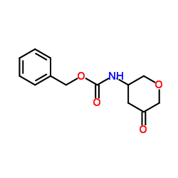 benzyl (5-oxotetrahydro-2H-pyran-3-yl)carbamate structure