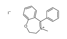 4-methyl-5-phenyl-2,3-dihydro-1,4-benzoxazepin-4-ium,iodide结构式