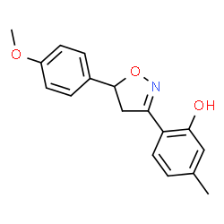 2-[4,5-Dihydro-5-(4-methoxyphenyl)isoxazol-3-yl]-5-methylphenol structure