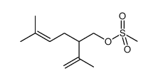 2-isopropenyl-5-methyl-4-hexene-1-yl methanesulfonate结构式