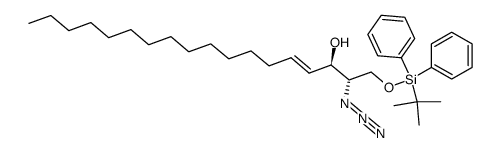 (2S,3R)-(E)-2-azido-1-(tert-butyldiphenylsilyloxy)octadec-4-en-3-ol结构式