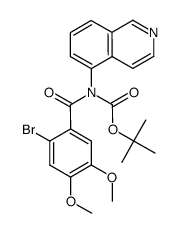 2-bromo-N-tert-butyloxycarbonyl-N-(isoquinol-5-yl)-4,5-dimethoxybenzamide结构式