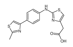 {2-[4-(2-甲基-噻唑-4-基)-苯基氨基]-噻唑-4-基}-乙酸结构式