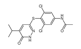 N-[3,5-dichloro-4-(5-isopropyl-6-oxo-1,6-dihydro-pyridazin-3-ylsulfanyl)-phenyl]-acetamide Structure