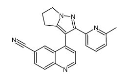 4-(2-(6-methylpyridin-2-yl)-5,6-dihydro-4H-pyrrolo[1,2-b]pyrazol-3-yl)quinoline-6-carbonitrile Structure