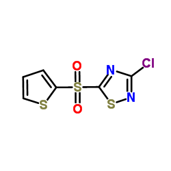 3-Chloro-5-(thiophen-2-ylsulfonyl)-1,2,4-thiadiazole结构式