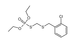 Monothiophosphorsaeure-O,O-diethyl-S-(2-chlor-benzylmercaptomethyl)-ester Structure