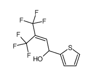 1-(2-Thienyl)-4,4,4-trifluoro-3-trifluoromethyl-2-buten-1-ol结构式