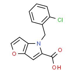 4-(2-Chlorobenzyl)-4H-furo[3,2-b]pyrrole-5-carboxylic acid Structure