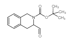 3-甲酰基-3,4-二氢-1H-异喹啉-2-羧酸叔丁酯结构式