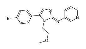 4-(4-bromophenyl)-3-(2-methoxyethyl)-N-pyridin-3-yl-1,3-thiazol-2-imine Structure