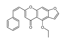 4-ethoxy-7-(2-phenylethenyl)furo[3,2-g]chromen-5-one结构式