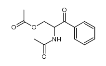 N-(1-acetoxy-3-oxo-3-phenylpropyl)acetamide结构式