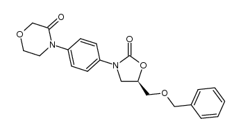 4-(4-((R)-5-benzyloxymethyl-2-oxo-oxazolidin-3-yl)phenyl)morpholin-3-one Structure