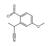 2-(2-nitro-5-methoxyphenyl)propionitrile结构式