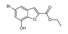 ETHYL 5-BROMO-7-HYDROXYBENZOFURAN-2-CARBOXYLATE structure