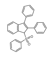 1-phenylsulphonyl-2,3-diphenylindene结构式