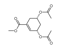 methyl (3S,5S)-3,5-di(acetoxy)cyclohex-1-enecarboxylate Structure