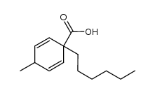 1-hexyl-4-methyl-2,5-cyclohexadiene-1-carboxylic acid结构式