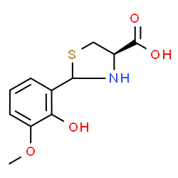 (4R)-2-(2-Hydroxy-3-methoxyphenyl)-1,3-thiazolidine-4-carboxylic acid结构式