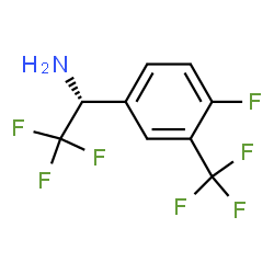 (1R)-2,2,2-TRIFLUORO-1-[4-FLUORO-3-(TRIFLUOROMETHYL)PHENYL]ETHYLAMINE结构式