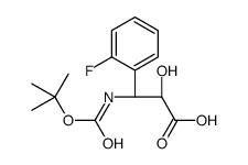 (2R,3R)-3-((TERT-BUTOXYCARBONYL)AMINO)-3-(2-FLUOROPHENYL)-2-HYDROXYPROPANOIC ACID Structure