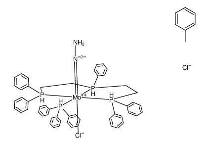 [MoCl(NNH2)(PhP(CH2CH2PPh2)2)(PPh3)]Cl*toluene Structure