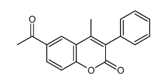 6-acetyl-4-methyl-3-phenylchromen-2-one Structure